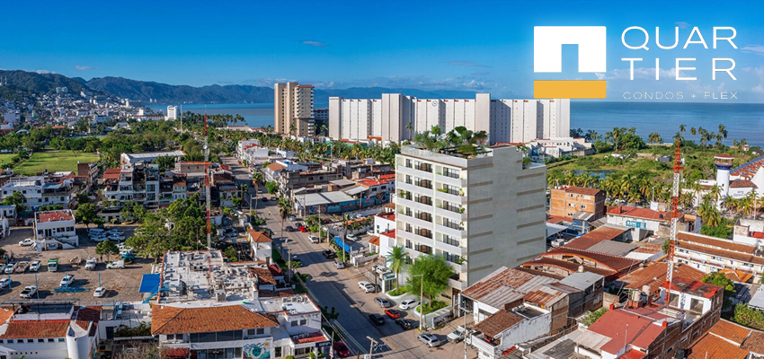 QUARTIER - Condominios Lock Off

Estudios, Lock Off de 2 recamaras y Lock Off de 3 Recamaras

Quartier · Condos + Flex no solo ofrece comodidad y estilo, sino que también se encuentra en la ubicación perfecta en Puerto Vallarta, lo que lo convierte en el lugar ideal para experimentar el auténtico estilo de vida de este destino paradisíaco.

26 departamentos dividido en 2, uno ve hacia la Av. Francisco Villa y otro con vista interior.

13 son estudios de una recámara, y bajo el concepto lock-off; 6 de 2 recámaras y 7 son departamentos de 3 recámaras.

AMENIDADES

La vida en la playa se combina a la perfección con la comodidad de la vida urbana. Nuestro desarrollo ha sido diseñado meticulosamente para mejorar la calidad de vida de nuestros futuros residentes, prestando atención a cada detalle.


	Amplias Terrazas en cada unidad. 
	Área de Picina en el Roof
	Área Social con vista


FORMAS DE PAGO

Plan 1


	30% / 60% / 10%
	5% de Descuento


Plan 2


	50% / 40% / 10%
	10% de Descuento


Plan 2


	90% / 10%
	​20% de Descuento


UBICACIÓN

Ubicado estratégicamente en la colonia Olímpica de Puerto Vallarta, Quartier contempla 8 niveles de 26 departamentos más un espectacular rooftop con hermosas vistas hacia el mar y la ciudad.

A solo 10 min de caminada al Centro de Vallarta, Playa Camarones y a 5 min en coche al Malecon de Puerto Vallarta.
