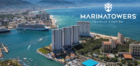 Precio:9850000 <br>MARINATOWERS - Nautical High Life

Marina Vallarta's most anticipated beachfront luxury development.

Composed of three 25-story towers, each with 130 units of between one and four bedrooms with measurements ranging between 108.96 and 293.71 square meters of construction, Marina Towers is an impressive real estate development that has incomparable views of the lush Bay of Banderas, the evergreen mountains of the Sierra Madre and the everyday beauty of the city of Puerto Vallarta.

AMENITIES

Paddle Courts
Pickleball Courts
Cinema
Playroom for children
Lush Tropical Gardens
Pet