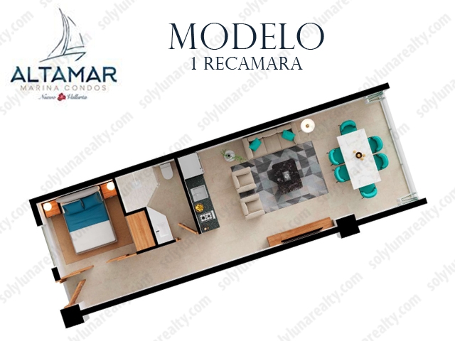 ALTAMAR 1 Recamara | Altamar Marina Condos - Riviera Nayarit - Nayarit