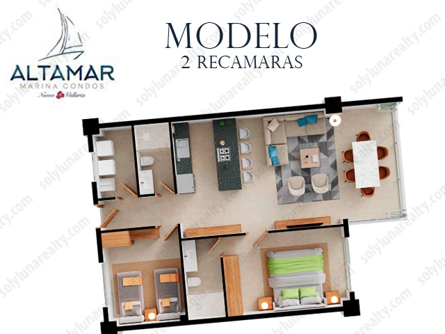 Precio:5398000 <br>ALTAMAR - Marina Condos

Grupo Viventa

Único Desarrollo Condominal de Inversion, ofreciendo 1, 2 y 3 recamaras, Frente y con Salida directa a la Marina de Nuevo Vallarta, ubicado en Av. Paseo de las Palmas, Lote 38 - Villa 4, Nuevo Vallarta, Riviera Nayarit.

Las torres tienen 6 niveles de construccion, Planta Baja es Area comercial, Zona de Alberca comun frente al Mangle con muelle privado. Contamos con 2 opciones Vista a Marina y Vista al Campo de Golf El Tigre.

Modelo de 2 Recamaras - Desde $4,550,000 MXN.


	96 M2 y 101 M2
	2 Recamaras.
	2 Baños.
	Vistal a Marina y Campo de Golf.


Lista de Precios Actualizada cada dia. PREGUNTA POR DISPONIBILIDAD

Las unidades se apartarán con un depósito simbólico de $20,000 Pesos (reembolsables en caso de cancelación) hecho el Apartado, se abre término de 20 día