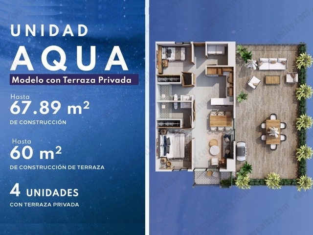 Modelo AQUA Terraza | Fluvial Vallarta - Puerto Vallarta - Jalisco