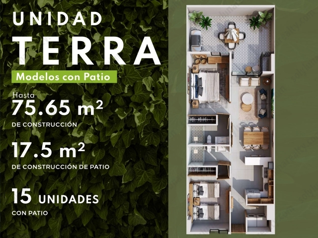 Modelo TERRA Terraza


	2 Recamaras
	2 Baños
	Patio
	Cocina Integral
	Sala Comedor
	Área de Lavado


Solo 15 unidades.

HABITAT

Fluvial Vallarta

82 UNIDADES
TORRE DE 4 NIVELES DE DEPARTAMENTOS
LOCALES COMERCIALES

EDIFICIO INTELIGENTE

Un espacio preparado para el futuro. Controla tu hogar desde tu smartphone, tablet o PC con estos accesorios y dispositivos.

ÁREAS COMUNES
TODO LO QUE NECESITO ESTÁ AQUÍ.


	Infinity Pool
	Bar Lounge
	Terraza Bar Lounge
	Gimnasio
	Zona Wifi
	Área de BBQ
	Pet Park
	Área Infantil
	Fire Pit
	Asoleaderos


Hasta un 15% de Descuento *

Enganches de 80%, 50% y 30% *

Entregas a 18 meses *
