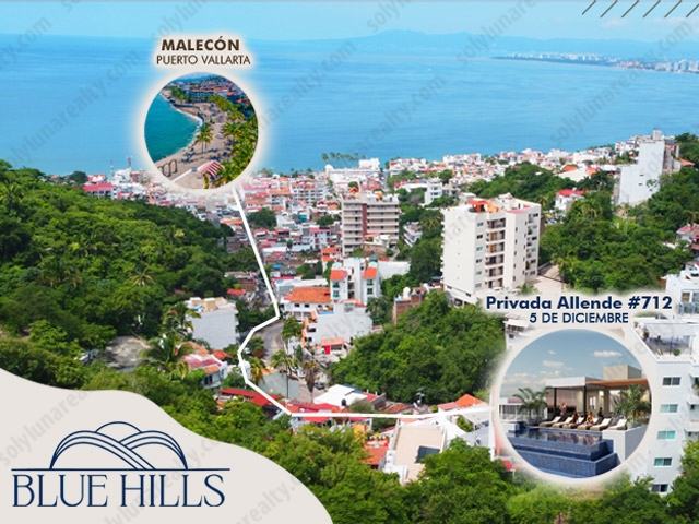 BLUE HILLS

Preventa de Condominios en la 5 de Diciembre, Puerto Vallarta

Blue Hills es la continuación de la exitosa linea de desarrollos creada por JS Group. En esta ocasión las colinas son las protagonistas de este desarrollo siendo su ubicación un punto de referencia para todos los amantes de las vistas y de aquellos que quieren experimentar la calma de la bahía con la cercanía de los servicios mas cercanos.

Así es como nace BLUE HILLS.

MODELO DE DISTRIBUCIÓN


	91 M2
	Patio Trasero 9 m2
	1 Recamara
	2 Baños


Cocina Integral
Isla - Desayunador
Área de Lavandería
Sala - Comedor
Ventiladores de Techo
A/C tipo Inverter
Closet
Terraza con Vista
Iluminación tipo LED
Pisos cerámicos (1.10 x 60)

UBICACIÓN

Tan lejos como una caminata de 10 min., de toda la vida diurna y nocturna de Puerto Vallarta, donde encontraras nuestro famoso Malecón, Restarurantes, Tiendas y Clubs Nocturnos para todos los gustos.

*Precio sujeto al tipo de pago de contado 80/20. 
