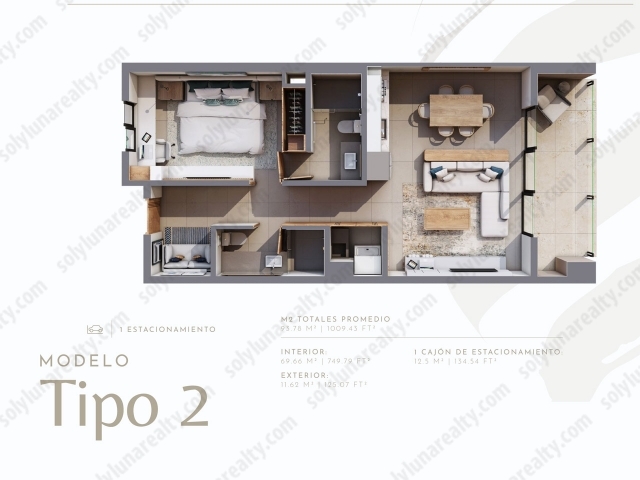 MODELO

Tipo 2


	1 Recamara
	2 Baños
	Sala-Comedor
	Cocina
	Balcón
	Área de Lavado
	1 Estacionamiento
	69.66 m2 Interiores
	11.62 m2 Exteriores
	12.5 Cajón de Estacionamiento.
	93.78 m2 Total


AMENIDADES


	Área Lounge
	Alberca
	Terraza BBQ
	Área de Bar


Club Deportivo de Los Tigres

BALICA, es parte de Los Tigres Residencial, donde puedes obtener una membresia personal o familiar que incluye


	Gimnasio
	Club de Alberca
	Club de Alberca para Niños
	Salones de usos multimples
	Canchas de Tenis, Basquetbol y Boleibol
	Parques
	Parques para Mascotas.
	Áreas Verdes
	Saguridad 24 hrs.


PLANES DE PAGO


	75% - 25%
	30% - 40% en Mensualidades - 30%
	30% - 70%
	15% - 15% en Mensualidades - 70%

