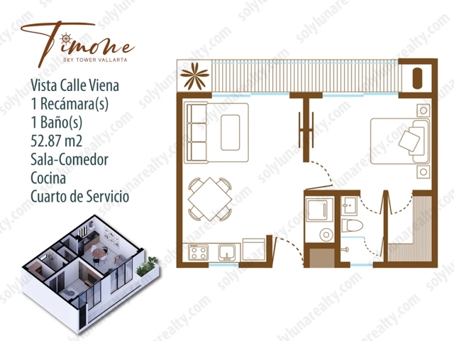 TIMONE 1 Recamara | Versalles - Puerto Vallarta - Jalisco