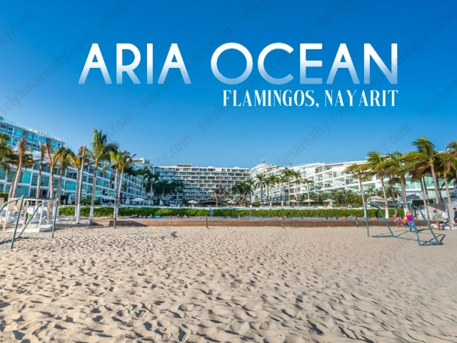 CONDOMINIO DE 3 RECAMARAS EN VENTA
EN ARIA OCEAN, FLAMINGOS, NAYARIT
Esta &uacute;nica oportunidad de tener una unidad de 3 recamaras frente al mar, nunca habitada, sin muebles y equipada con los mejores acabados, no durar&aacute; mucho en el mercado.
El condominio se encuentra en el sexto piso, lateral derecho al mar de la Torre central de Aria Ocean, complejo turistico con gran potencial para rentas vacacionales.&nbsp;
Esta unidad cuenta con una amplia estancia de Sala, Comedor, junto a la cocina, una recamara con ba&ntilde;o completo privado y la sala, comparten la terraza frontal con vista a la zona com&uacute;n y al mar. En el pasillo de distribucion encontramos medio ba&ntilde;o para visitas y el &aacute;rea de lavander&iacute;a. En la parte posterior del condominio tenemos 2 recamaras muy amplias con closet y ba&ntilde;o completo privado cada una. La Terraza con vista a la monta&ntilde;a es compartida por estas 2 recamaras posteriores.
Cuota de Mantenimiento: $9,000 mxn. mensual.&nbsp;Incluye: seguridad 24 horas, mantenimiento de &aacute;reas comunes, recolecci&oacute;n de basura, mantenimiento del jard&iacute;n, gimnasio y alberca.
ARIA OCEAN - Flamingos, Nayarit.
Aria Ocean Flamingos es un desarrollo tur&iacute;stico ubicado en Nuevo Vallarta, M&eacute;xico, conocido por sus condominios de lujo y sus amenidades frente al mar. Ofrece opciones de hospedaje que van desde lofts hasta departamentos amplios, con vistas al oc&eacute;ano Pac&iacute;fico, piscinas, acceso a la playa y una variedad de servicios para disfrutar de unas vacaciones inolvidables.&nbsp;
Aria Ocean Flamingos ofrece una experiencia de vacaciones de alta calidad con opciones de hospedaje frente al mar, amenidades de lujo y la posibilidad de disfrutar de la belleza de la costa de Nuevo Vallarta.&nbsp;
