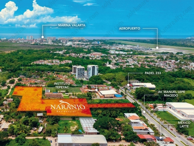 NARANJO&nbsp;RESIDENCIAL&nbsp;

Desarrollo Residencial con Terrenos de Alta Plusvalia

&iexcl;Bienvenido al lugar donde el hogar de tus sue&ntilde;os se hace realidad!


Manzana&nbsp; &nbsp;Lote&nbsp; &nbsp; Metros

D&nbsp; &nbsp; &nbsp; &nbsp; &nbsp; &nbsp; &nbsp; &nbsp; &nbsp;25&nbsp; &nbsp; &nbsp; 122.5 m&sup2;


	Precio de Lista&nbsp;| $2,428,195.00&nbsp;MXN.
	Contado&nbsp;(90%-10%) | $2,136,811.60&nbsp;MXN.
	Contado Comercial&nbsp;(30% Firma, 30% en 60 D&iacute;as y 40% a 12 Meses) | $2,282,503.30&nbsp;MXN.
	12 Meses&nbsp;(20% - 80% en 12 Meses) | $2,379,631.10&nbsp;MXN.



Presentamos&nbsp;Naranjo Residencial, dise&ntilde;ado para ofrecerte un estilo de vida excepcional en un entorno seguro y confortable.

Naranjo Residencial&nbsp;es un desarrollo horizontal ubicado en una de las zonas residenciales en pleno crecimiento y de mayor plusvalia en Puerto Vallarta.&nbsp;

AMENIDADES

Disfruta de los momentos inovidables en la Casa Club con Alberca, ideal para relajarte y compartir con familia, amigos y comunidad.


	Seguridad 24 hrs.
	Malla Electrificada
	Alberca
	Terraza
	Juegos Infantiles
	Parque
	Vialidades en Concreto


UBICACI&Oacute;N

Naranjo Residencial&nbsp;est&aacute; ubicado en una de las zonas de gran plusvalia en&nbsp;Puerto Vallarta, con facil acceso a servicios, centros comerciales, aeropuerto, colegios y todo lo necesario para ti y tu familia. La ubicaci&oacute;n estrategica asegura que estes siempre conectado a lo mejor de la ciudad y sus alrededores.
