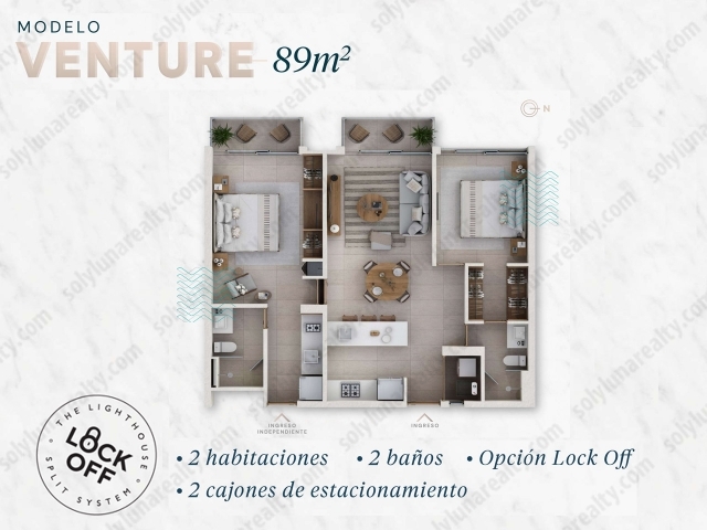 Condo Modelo VENTURE | The Lighthouse - Puerto Vallarta - Jalisco