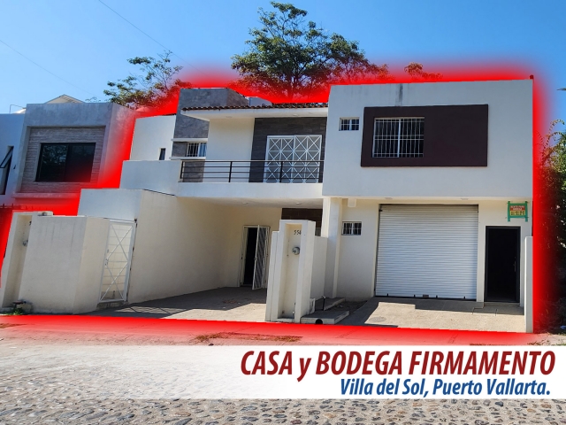 CASA y BODEGA FIRMAMENTO - A unos pasos del KIOSKO de La Aurora
Renta para Largo Plazo - Disponible Ahora!
La propiedad consta de 2 niveles de construccion, distribuidos de la siguiente manera:
Planta Baja

Cochera con porton motorizado para 1 coche.&nbsp;
Espacio de servicio y tanque de gas.
Cocina Integral
Cuanto de Lavander&iacute;a.
Sala
Comedor
Patio de doble extencion
Recamara con Closet y A/C.
Ba&ntilde;o completo

Planta Alta

Segunda Recamara con Closet y&nbsp;A/C y su ba&ntilde;o completo privado.
Recamara Principal con&nbsp;A/C, Balcon grande, Wlaking Closet y Ba&ntilde;o Completo.

Bodega
La propiedad cuenta con una bodega con uso comercial, para que tengas tu casa y negocio en el mismo lugar, o si necesitas un lugar donde almacenar tus productos, esta propiedad es ideal para ti. La bodega mide 90 m2, tiene un tapanco con area privada y 2 mdios ba&ntilde;os.
El pago de la renta mensual incluye el servicio de agua.